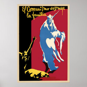 Póster Cartel de propaganda de la Guerra Civil Española C