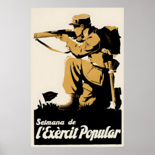 Póster Cartel de propaganda de la Guerra Civil Española E
