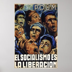Póster Cartel de propaganda de la Guerra Civil Española E