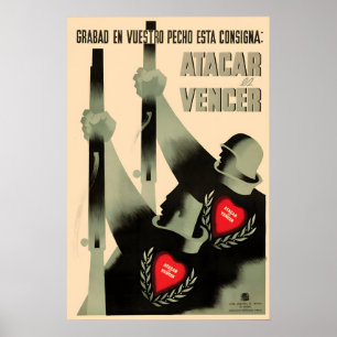Póster Cartel de propaganda de la Guerra Civil Española G