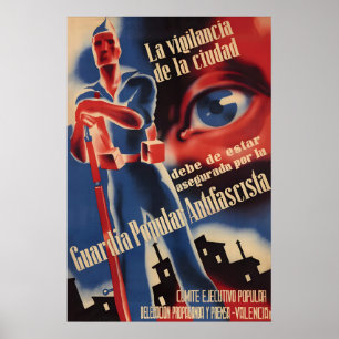 Póster Cartel de propaganda de la Guerra Civil Española G