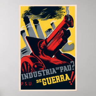 Póster Cartel de propaganda de la Guerra Civil Española I