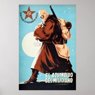 Póster Cartel de propaganda de la Guerra Civil Española J