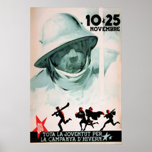 Póster Cartel de propaganda de la Guerra Civil Española J