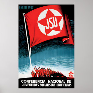 Póster Cartel de Propaganda de la Guerra Civil Española J