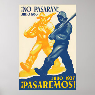 Póster Cartel de propaganda de la Guerra Civil Española N