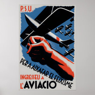 Póster Cartel de propaganda de la Guerra Civil Española P