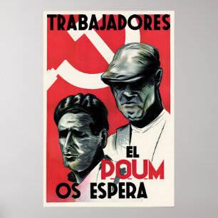 Póster Cartel de propaganda de la Guerra Civil Española T