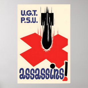 Póster Cartel de propaganda de la Guerra Civil Española U