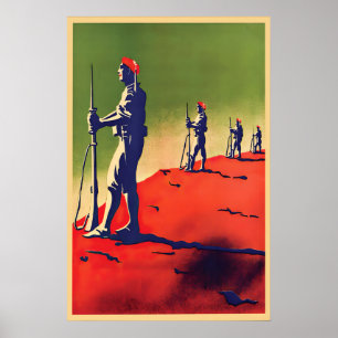Póster Cartel de propaganda de la Guerra Civil Española V