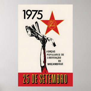Póster Cartel de propaganda de la liberación de Mozambiqu