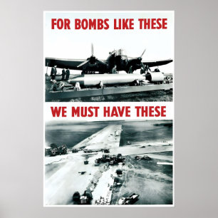 Póster Cartel de propaganda de la RAF de la Segunda Guerr