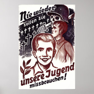 Póster Cartel de propaganda de la RDA Nunca abusarán de n