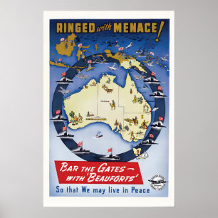 Póster Cartel de propaganda de la Segunda Guerra Mundial