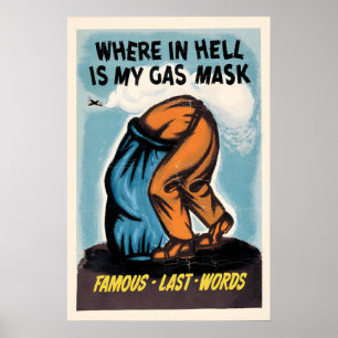Póster Cartel de propaganda de la Segunda Guerra Mundial 