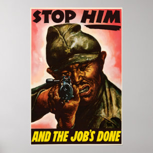 Póster Cartel de propaganda de la Segunda Guerra Mundial 