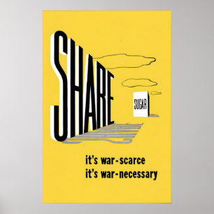 Póster Cartel de propaganda de la Segunda Guerra Mundial 