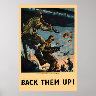 Póster Cartel de propaganda de la Segunda Guerra Mundial 