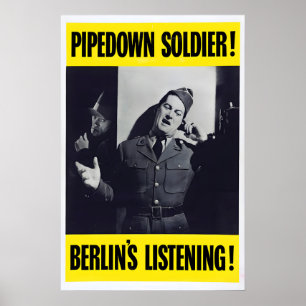 Póster Cartel de propaganda de la Segunda Guerra Mundial 