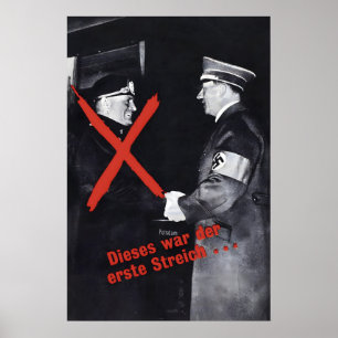 Póster Cartel de propaganda de la Segunda Guerra Mundial 