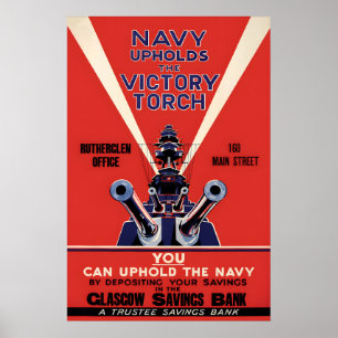 Póster Cartel de propaganda de la Segunda Guerra Mundial 