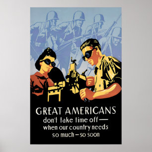 Póster Cartel de propaganda de la Segunda Guerra Mundial 