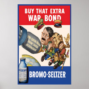 Póster Cartel de propaganda de la Segunda Guerra Mundial