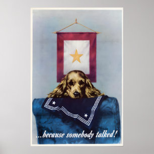 Póster Cartel de propaganda de la Segunda Guerra Mundial 