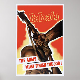 Póster Cartel de propaganda de la Segunda Guerra Mundial 