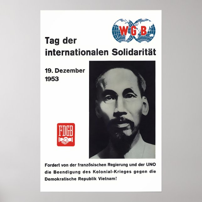 Póster Cartel de propaganda de solidaridad con Vietnam Or (Frente)