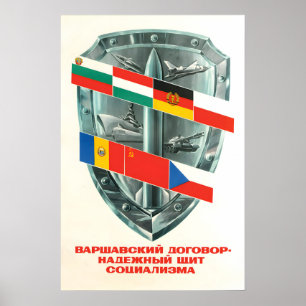 Póster Cartel de propaganda El Pacto de Varsovia es un es