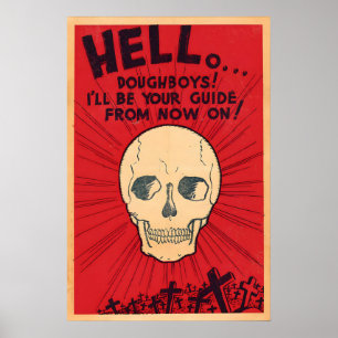 Póster Cartel de propaganda japonesa de la Segunda Guerra