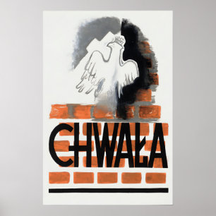 Póster Cartel de propaganda polaco de la Segunda Guerra M