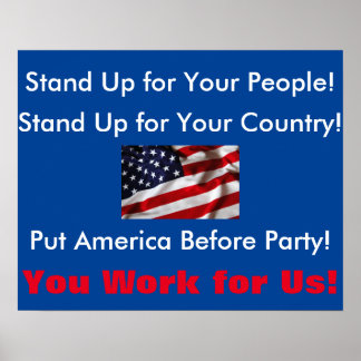 Póster Cartel de protesta en el ayuntamiento