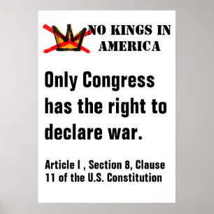 Póster cartel de protesta No Kings - Derecho a Declarar G