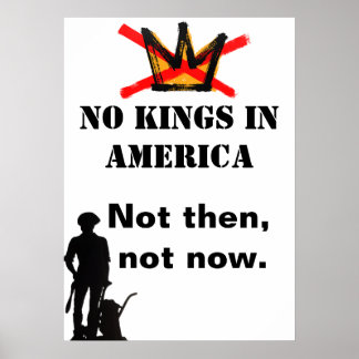 Póster Cartel de protesta No Kings - Ni entonces, ni ahor