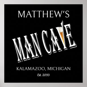 Póster Cartel de Pub para Man Cave