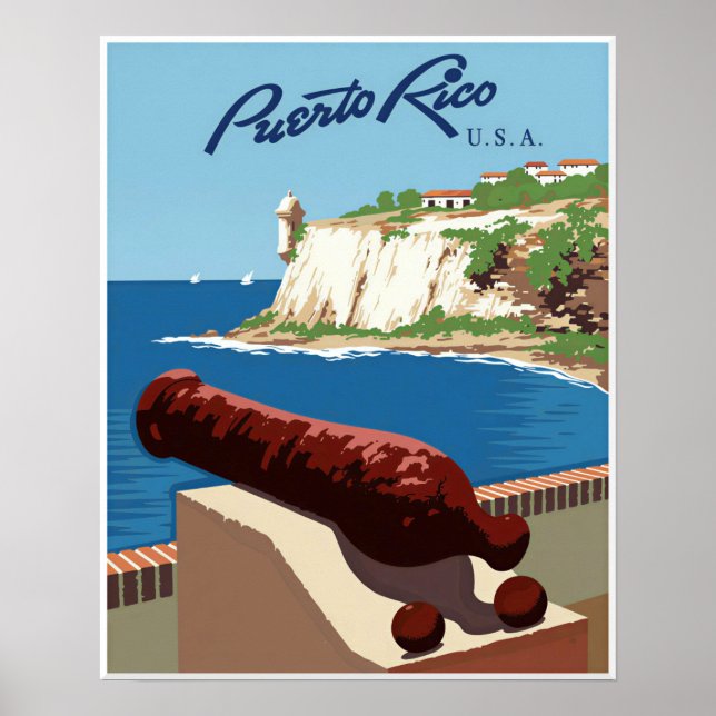Póster cartel de Puerto Rico (Frente)