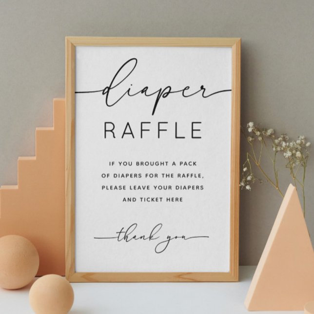 Póster Cartel de Raffle. juego de ducha de bebé minimalis (Subido por el creador)