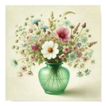 cartel de ramo de flores