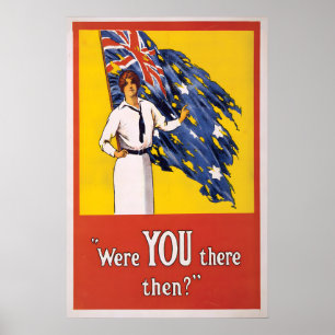 Póster Cartel de reclutamiento australiano de la Primera 