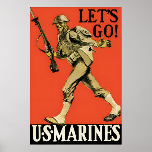 Póster Cartel de reclutamiento de Infantería de Marina de