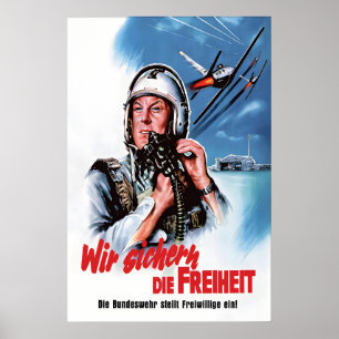 Póster Cartel de reclutamiento de la Fuerza Aérea de los 