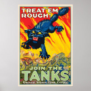 Póster Cartel de reclutamiento de la Primera Guerra Mundi