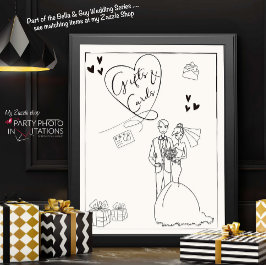 Póster Cartel de regalos de boda y tarjetas