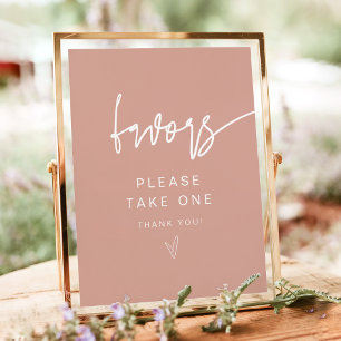 Póster Cartel de Regalos MARLO Modern Boho Rosa Claro