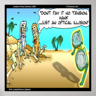 Póster Cartel de Rick London Funny Optical Illusion Optom