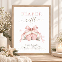 Cartel de Rifas de Pañales para Baby Shower de Beb
