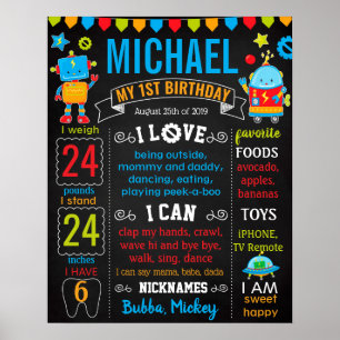 Póster Cartel de Robot First Birthday