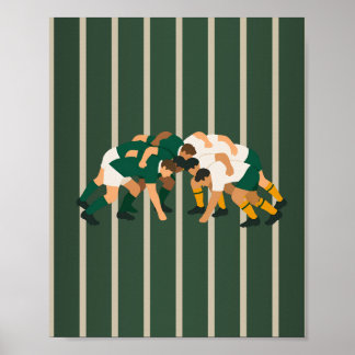 Póster Cartel de rugby para habitación de niño